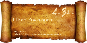 Liker Zsuzsanna névjegykártya